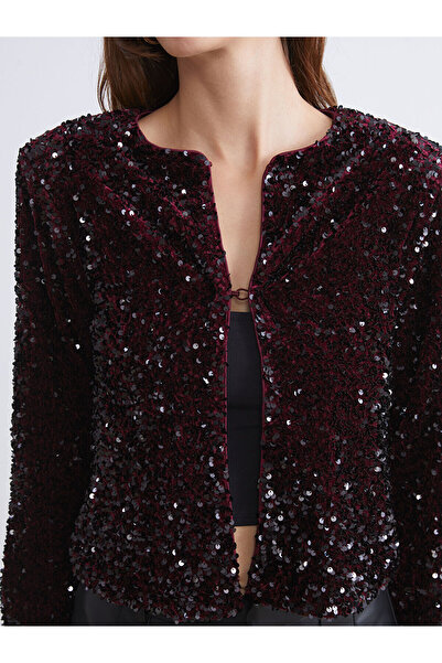 LC Waikiki Jachetă pentru femei cu paiete cu decolteu rotund (W5)