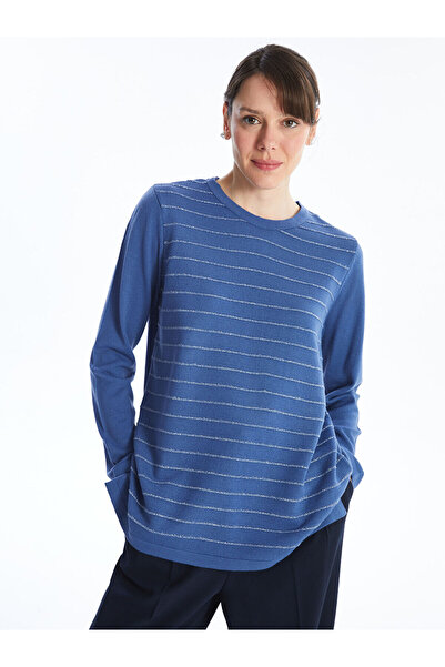 LC Waikiki Crew Neck Striped Long Sleeve Women's Knitwear Sweater - W4Co18Z8