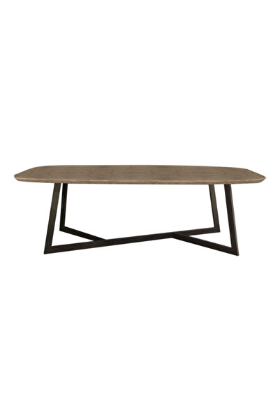 micasa Premium Quality Durable Trapezoid Crafted Dining Table With Wooden Top