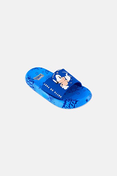Sonic Kids Boy The Hedgehog Slip On Slides, Blue