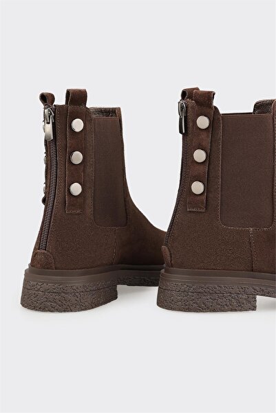 Elle Shoes Kahve Deri Kadın Günlük Bot