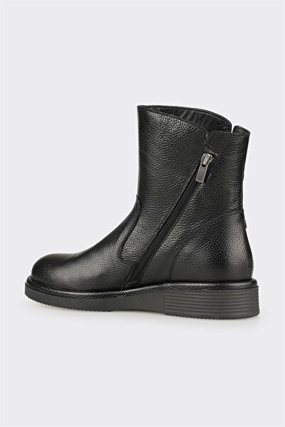 Elle Shoes Siyah Deri Kadın Günlük Spor Bot