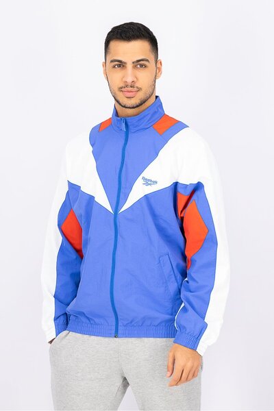 Reebok Men Classics Twin Vector Track Jacket, Blue Combo
