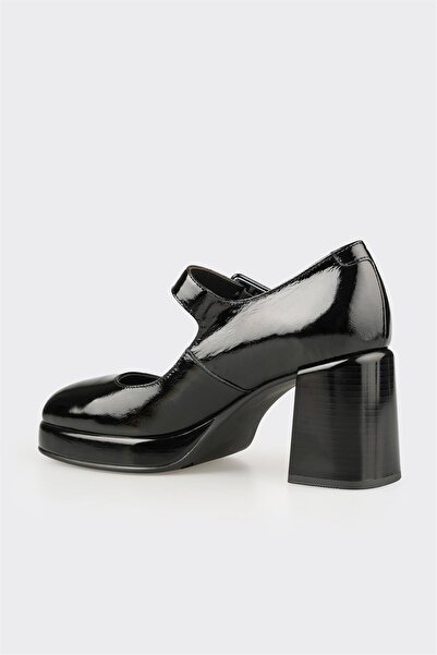 Elle Shoes Siyah Deri Kadın Ayakkabı