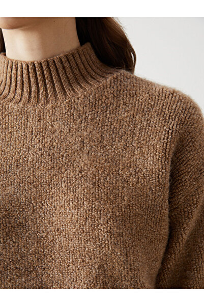 LC Waikiki Brown Half Turtleneck Women's Knitwear Sweater