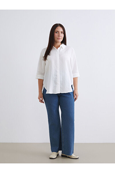 LC Waikiki LCWAIKIKI Maternity Karın Panelli Straight Fit Hamile Jean Pantolon (W5)