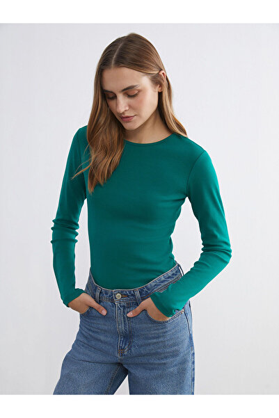 LC Waikiki Bisiklet Yaka Fitilli Kadın Tişört