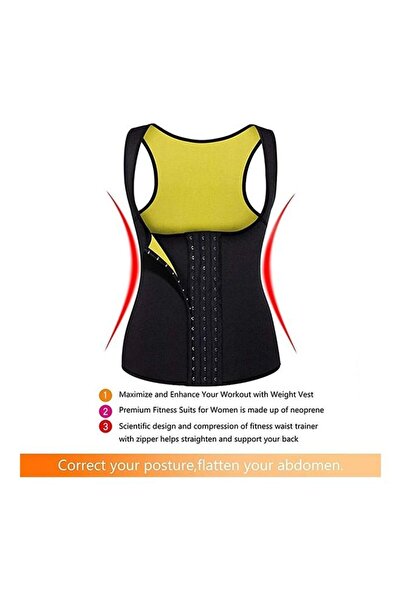 HALAMODO XL Women's Neoprene Waist Trainer Corset Sauna Sweat Vest