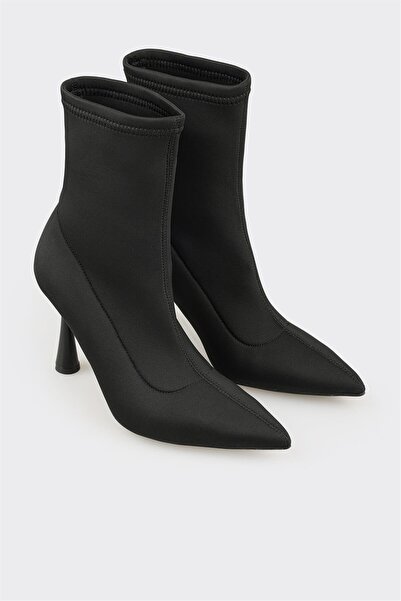 Elle Shoes Siyah Kadın Yüksek Topuk Bot