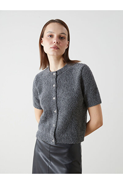 LC Waikiki Bisiklet Yaka Kadin Triko Hirka - W4M008Z8