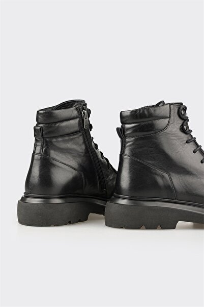 Elle Shoes Siyah Deri Erkek Günlük Bot
