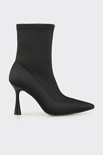 Elle Shoes Siyah Kadın Yüksek Topuk Bot