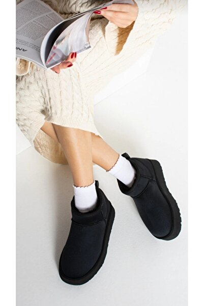 themoiss Cizme de iarnă pentru femei Moiss, culoare neagră, cu talpă groasă ș...