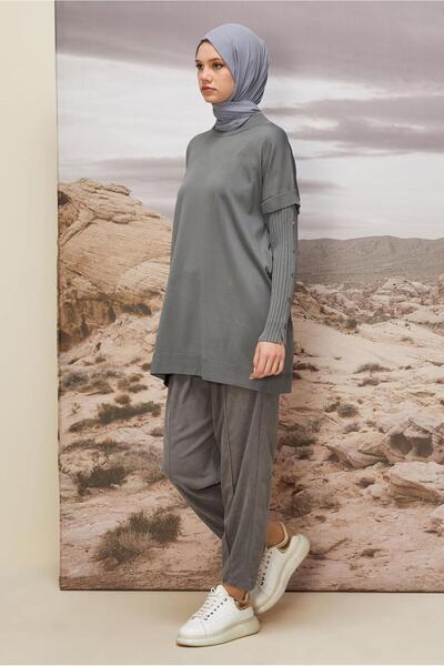 Alvina Button-Detail Knit Tunic 45853