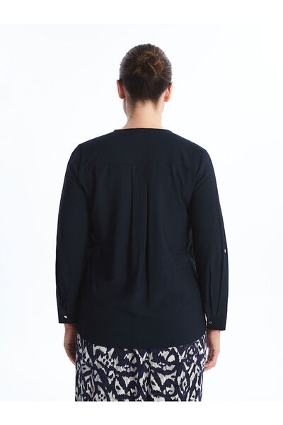 LC Waikiki Navy Blue Collar Women's Blouse