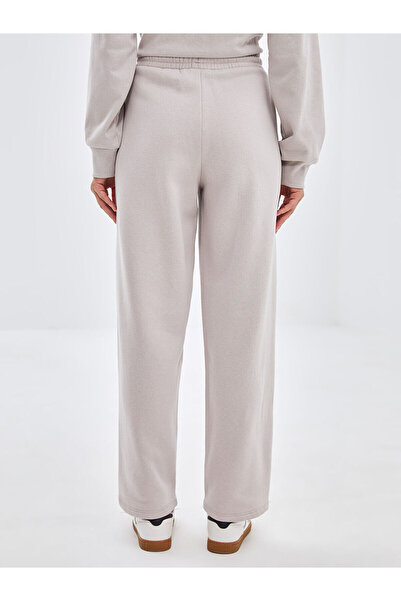 LC Waikiki Γυναικείο χοντρό παντελόνι ίσιο φαρδύ πόδι με ελαστική μέση