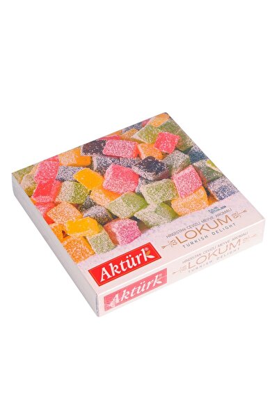 Aktürk Gift, Holiday Turkish Delight, Fruit-Flavored Coconut Double Roasted Turkish Delight