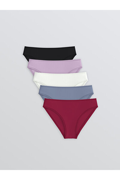 LC Waikiki Plum Plain Bikini Panties 5-Pack
