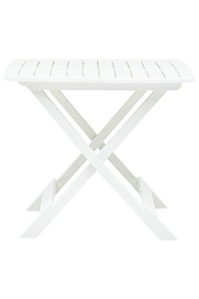 vidaxl Folding Garden Table White 79x72x70 cm Plastic
