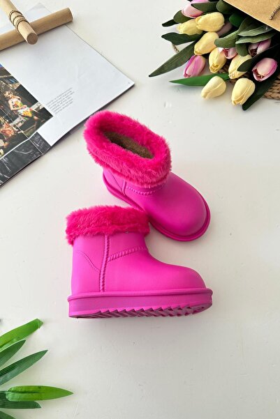 Minigimin Cicileri Μπότες βροχής με γούνινο χρώμα για το μικρό μου - Φούξια