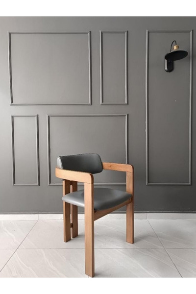 MADRID Bohem İskandinav T Model Deri Sandalye