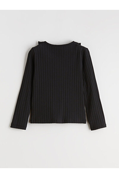 LC Waikiki Plus New Season Long Sleeve Textured Girls' T-Shirt