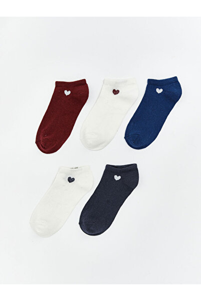 LC Waikiki Sparkling Choices Heart Printed Women's Booties Socks 5-Pack from ...