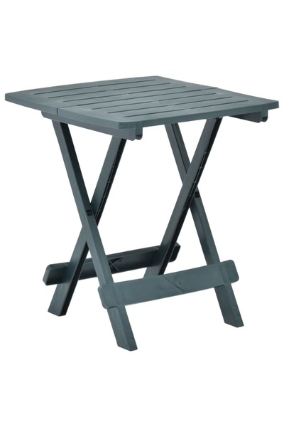 vidaxl Folding garden table, green, 45 x 43 x 50 cm, plastic