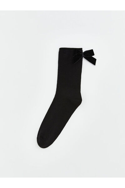 LC Waikiki Rmz Gi̇yi̇m Farkiyla Women's Sock Socks with Bow