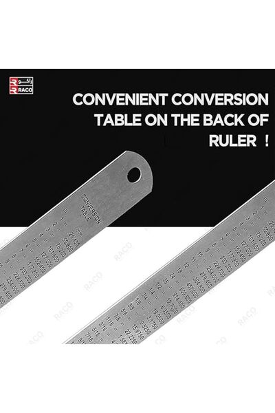 Raco Uken Stainless Steel Ruler Pack (30/60/100 cm) - Heavy-Duty Scale (Combo)