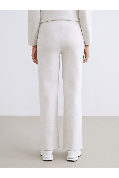 LC Waikiki Wide Leg Women's Knitwear Trousers with Elastic Waist