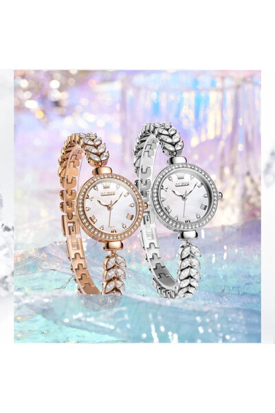 OLEVS Ceas de dama CS1614, otel inoxidabil, argintiu, cadran alb