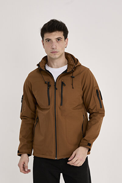 Silk & Spice معطف سوفت شيل للرجال للأنشطة الخارجية مع بطانة فرو صناعي، مقاوم ...