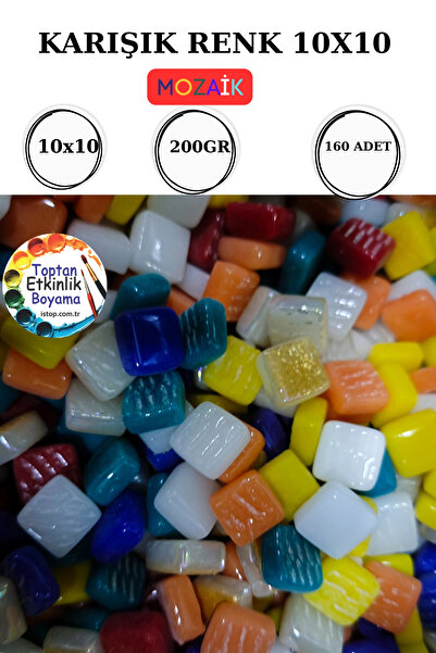 toptanetkinlikboyama 200 de grame de piatră de mozaic colorată – 10X10 mm |  ...