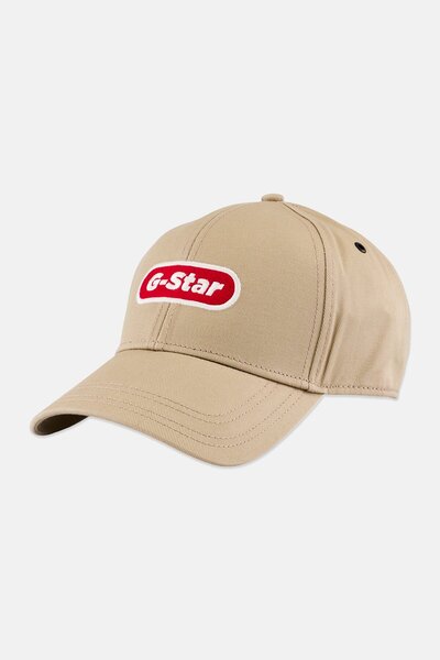 G-STAR RAW Men Embroidered Logo Cap, Beige