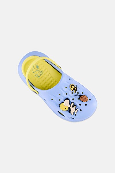PEANUTS Kids Boy Snoopy And Woodstock Slingback Clogs, Light Blue