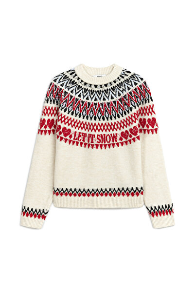 İpekyol Taş aksesuarlı jakarlı kazak