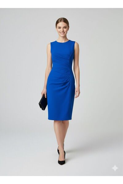 My crasia Kadın Drapeli Kısa Elbise 3073