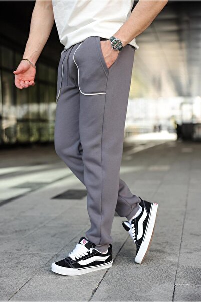 Madmext Füme Şerit Detaylı Jogger Eşofman Altı E6581