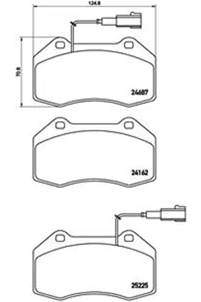 Brembo Set Placute Frana Frana Disc Abarth 500 / 595 / 695/500C / 595C / 695C...