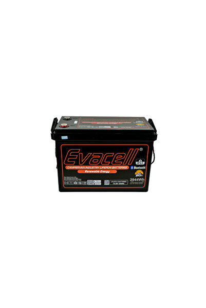 Evacell 12.8v (12VOLT) 230ah Amper Lifepo4 Lityum Demir Fosfat Akü Bluetooth ...