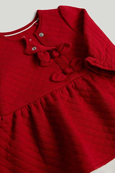 MOTHERCARE Red Quilted Occasion All-in-One