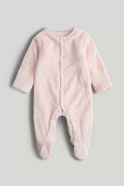 MOTHERCARE Pink Star Fleece All-In-One