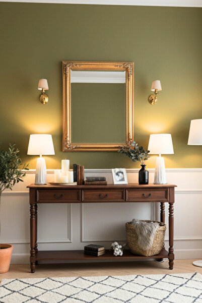 Woodenbend Monaco Ceviz Renk Masif Ahşap 3 Çekmeceli Dresuar – Klasik Modern ...