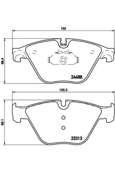 Brembo Комплект спирачни накладки за дискови спирачки BMW 5/6 BMW (Brilliance...