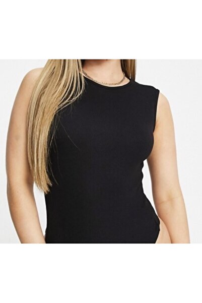 Merlot Zero Sleeve Crew Neck Stretchy Snap Knitted Bodysuit