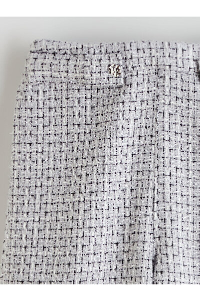 LC Waikiki Vizyon New Season Elastic Waist Tweed Girls' Trousers