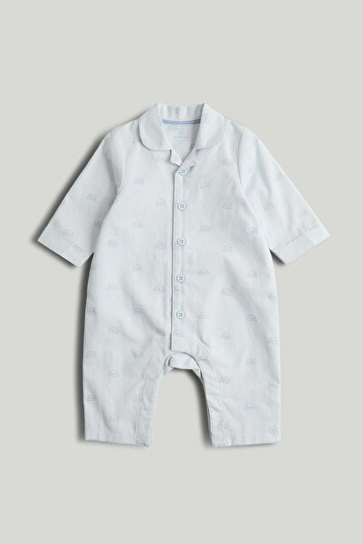 MOTHERCARE Blue All-in-One Baby Pyjamas