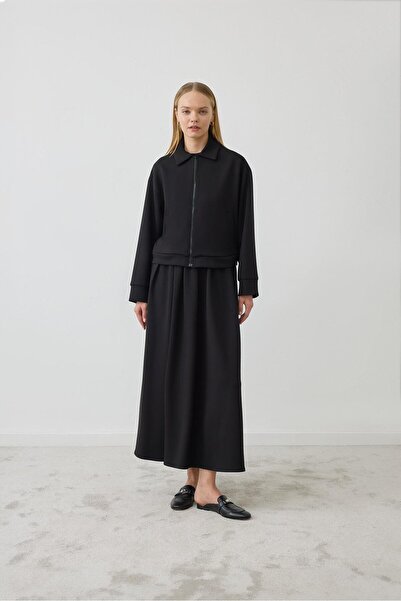 TERZİ DÜKKANI SERENA din material subțire SET CU FUSTA NEGRĂ