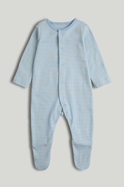 MOTHERCARE 3 Pack Blue Sleepsuits